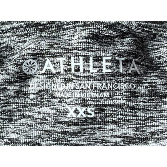 Athleta women's Heathered Grey Hooded Pullover Top. Size XXS. Athleisure. Soft! - Picture 4 of 5